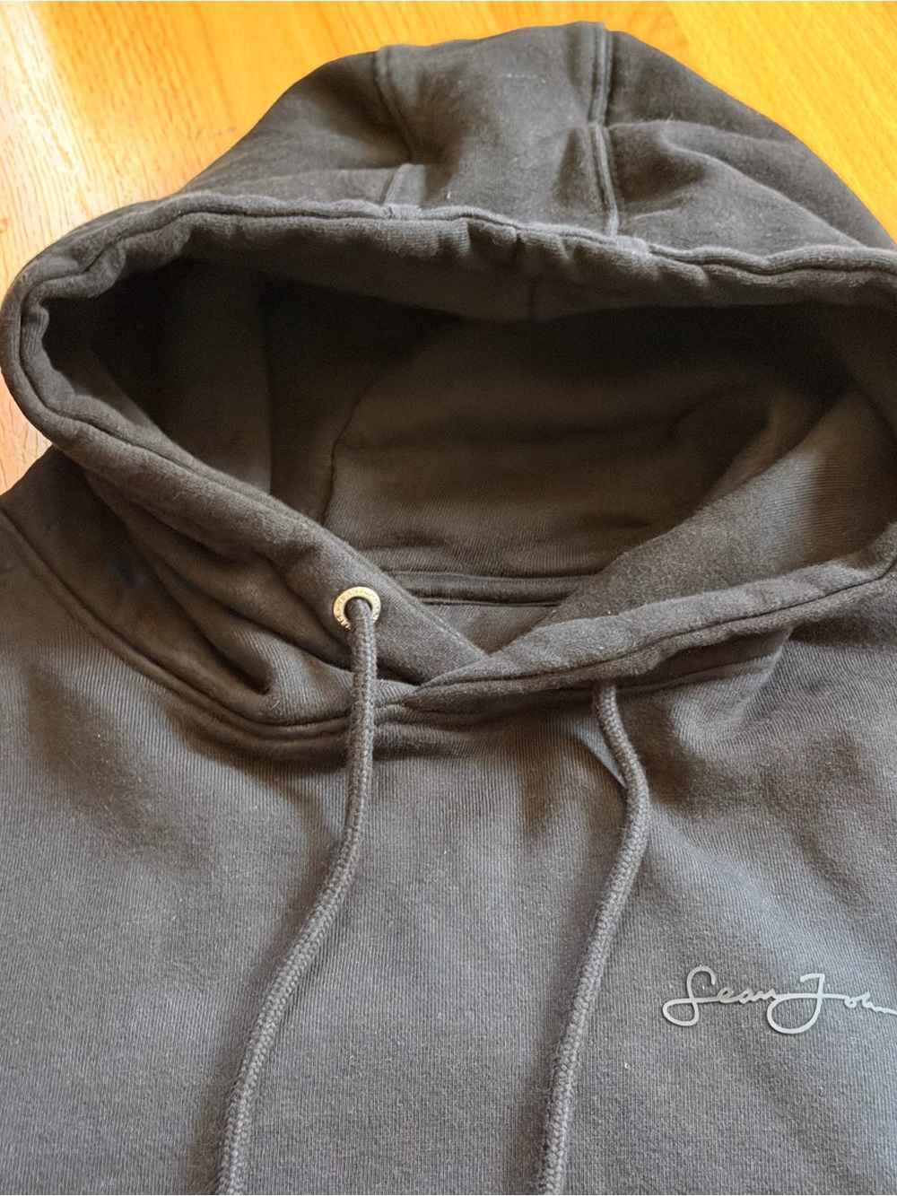 Sean John Black Hoodie with Script Logo